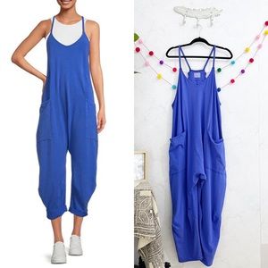 Free People Movement SMALL Hot Shot Onesie Jumpsuit in Sapphire